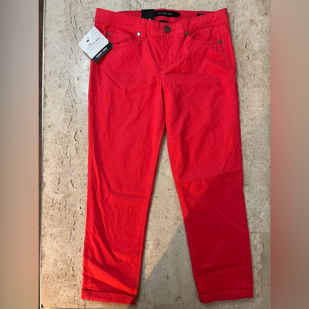 NWT Calvin Klein Skinny Cropped Jeans Size 8 - Picture 3 of 9